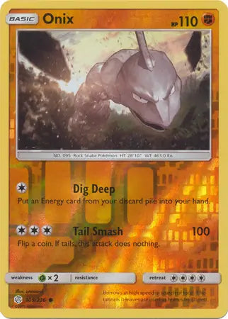 Onix 105/236 (SM - Cosmic Eclipse)  - Reverse Holofoil | Good Games Adelaide SA
