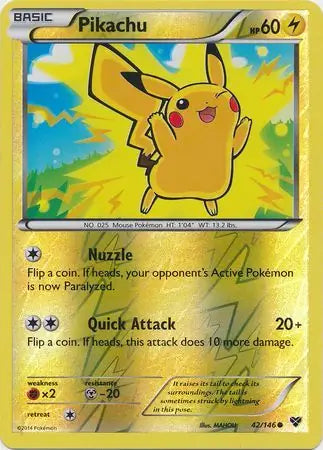 Pikachu 42/146 (XY Base Set)  - Reverse Holofoil | Good Games Adelaide SA