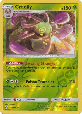 Cradily 11/236 (SM - Cosmic Eclipse)  - Reverse Holofoil | Good Games Adelaide SA