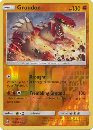 Groudon 113/236 (SM - Cosmic Eclipse)  - Reverse Holofoil | Good Games Adelaide SA