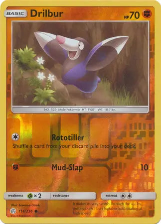 Drilbur 114/236 (SM - Cosmic Eclipse)  - Reverse Holofoil | Good Games Adelaide SA