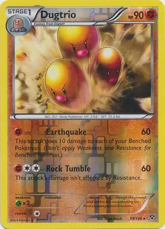 Dugtrio 59/146 (XY Base Set)  - Reverse Holofoil | Good Games Adelaide SA