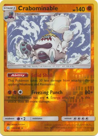 Crabominable 122/236 (SM - Cosmic Eclipse)  - Reverse Holofoil | Good Games Adelaide SA