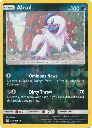 Absol 133/236 (SM - Cosmic Eclipse)  - Reverse Holofoil | Good Games Adelaide SA