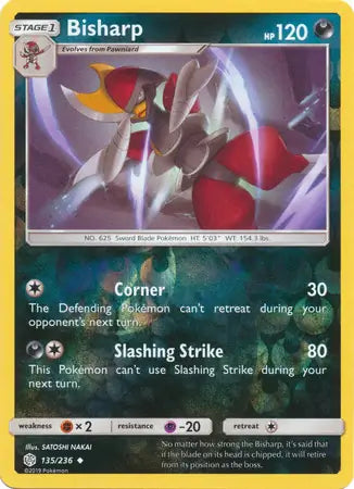 Bisharp 135/236 (SM - Cosmic Eclipse)  - Reverse Holofoil | Good Games Adelaide SA