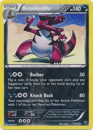 Krookodile 71/146 (XY Base Set)  - Reverse Holofoil | Good Games Adelaide SA