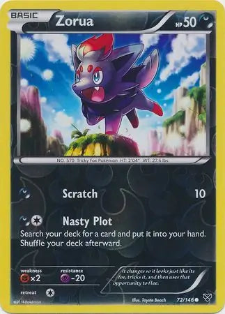 Zorua 72/146 (XY Base Set)  - Reverse Holofoil | Good Games Adelaide SA