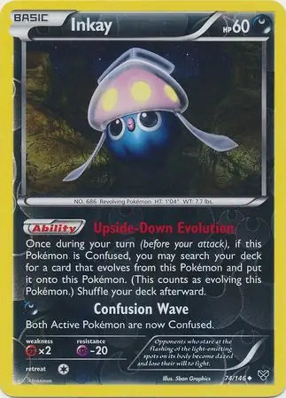 Inkay 74/146 (XY Base Set)  - Reverse Holofoil | Good Games Adelaide SA