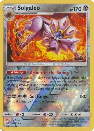 Solgaleo 142/236 (SM - Cosmic Eclipse)  - Reverse Holofoil | Good Games Adelaide SA