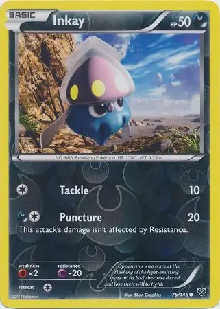 Inkay 75/146 (XY Base Set)  - Reverse Holofoil | Good Games Adelaide SA