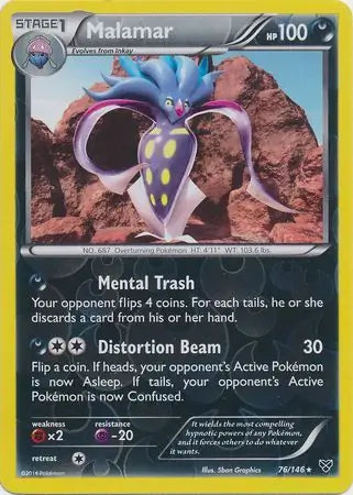 Malamar 76/146 (XY Base Set)  - Reverse Holofoil | Good Games Adelaide SA