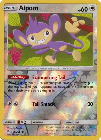Aipom 169/236 (SM - Cosmic Eclipse)  - Reverse Holofoil | Good Games Adelaide SA