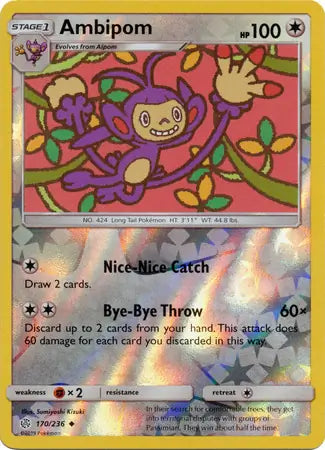 Ambipom 170/236 (SM - Cosmic Eclipse)  - Reverse Holofoil | Good Games Adelaide SA