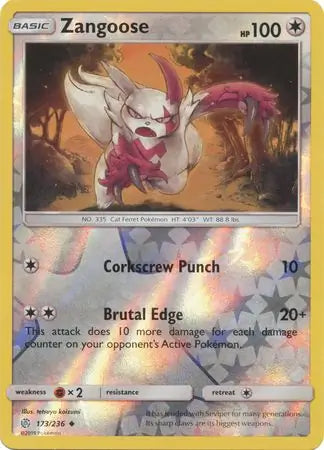 Zangoose 173/236 (SM - Cosmic Eclipse)  - Reverse Holofoil | Good Games Adelaide SA