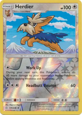 Herdier 175/236 (SM - Cosmic Eclipse)  - Reverse Holofoil | Good Games Adelaide SA