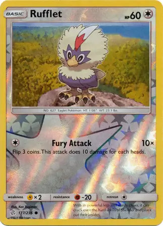 Rufflet 177/236 (SM - Cosmic Eclipse)  - Reverse Holofoil | Good Games Adelaide SA
