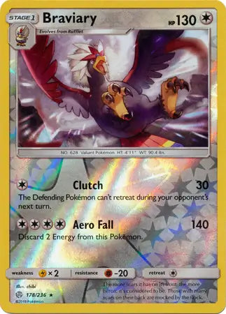 Braviary 178/236 (SM - Cosmic Eclipse)  - Reverse Holofoil | Good Games Adelaide SA