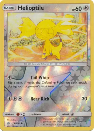 Helioptile 179/236 (SM - Cosmic Eclipse)  - Reverse Holofoil | Good Games Adelaide SA