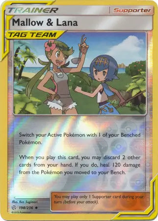 Mallow and Lana 198/236 (SM - Cosmic Eclipse)  - Reverse Holofoil | Good Games Adelaide SA