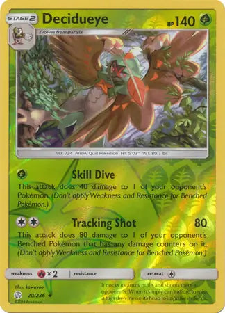 Decidueye 20/236 (SM - Cosmic Eclipse)  - Reverse Holofoil | Good Games Adelaide SA