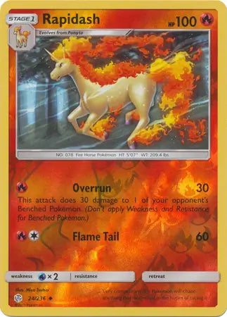 Rapidash 24/236 (SM - Cosmic Eclipse)  - Reverse Holofoil | Good Games Adelaide SA