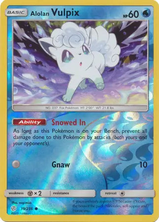 Alolan Vulpix 39/236 (SM - Cosmic Eclipse)  - Reverse Holofoil | Good Games Adelaide SA