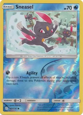 Sneasel 43/236 (SM - Cosmic Eclipse)  - Reverse Holofoil | Good Games Adelaide SA