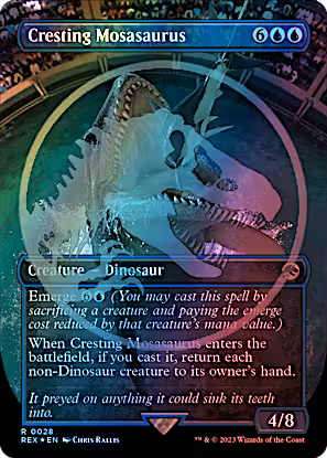 Cresting Mosasaurus 28 (Universes Beyond: Jurassic World Collection)  - Foil | Good Games Adelaide SA