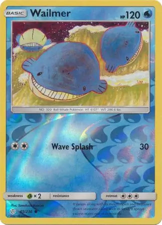 Wailmer 45/236 (SM - Cosmic Eclipse)  - Reverse Holofoil | Good Games Adelaide SA