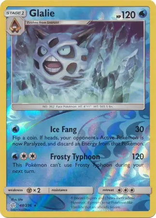 Glalie 48/236 (SM - Cosmic Eclipse)  - Reverse Holofoil | Good Games Adelaide SA