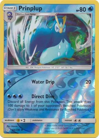 Prinplup 55/236 (SM - Cosmic Eclipse)  - Reverse Holofoil | Good Games Adelaide SA