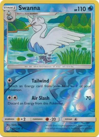Swanna 60/236 (SM - Cosmic Eclipse)  - Reverse Holofoil | Good Games Adelaide SA