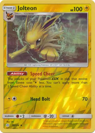 Jolteon 70/236 (SM - Cosmic Eclipse)  - Reverse Holofoil | Good Games Adelaide SA