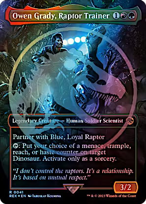 Owen Grady, Raptor Trainer 41 (Universes Beyond: Jurassic World Collection)  - Foil | Good Games Adelaide SA