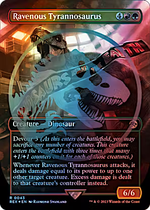 Ravenous Tyrannosaurus 43 (Universes Beyond: Jurassic World Collection)  - Foil | Good Games Adelaide SA