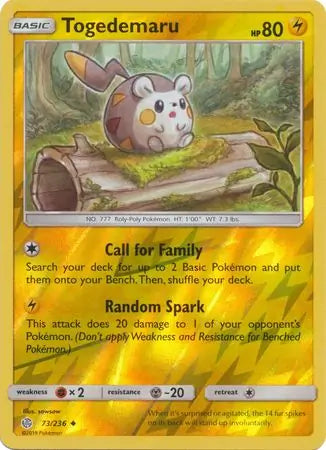Togedemaru 73/236 (SM - Cosmic Eclipse)  - Reverse Holofoil | Good Games Adelaide SA