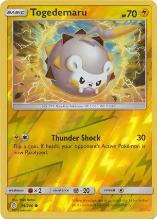 Togedemaru 74/236 (SM - Cosmic Eclipse)  - Reverse Holofoil | Good Games Adelaide SA
