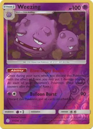 Weezing 77/236 (SM - Cosmic Eclipse)  - Reverse Holofoil | Good Games Adelaide SA