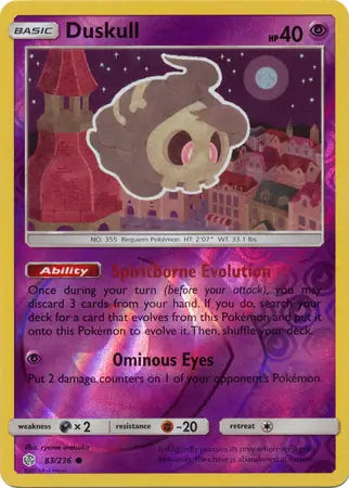 Duskull 83/236 (SM - Cosmic Eclipse)  - Reverse Holofoil | Good Games Adelaide SA