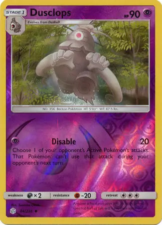 Dusclops 84/236 (SM - Cosmic Eclipse)  - Reverse Holofoil | Good Games Adelaide SA