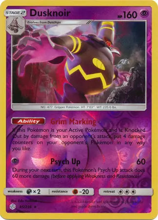 Dusknoir 85/236 (SM - Cosmic Eclipse)  - Reverse Holofoil | Good Games Adelaide SA