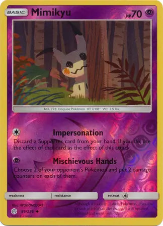 Mimikyu 96/236 (SM - Cosmic Eclipse)  - Reverse Holofoil | Good Games Adelaide SA