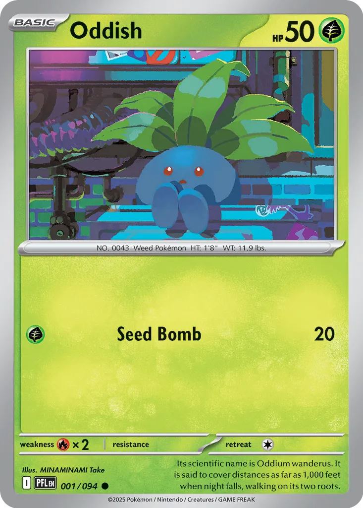 Oddish 001/094 (ME02: Phantasmal Flames)  | Good Games Adelaide SA