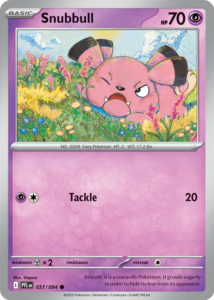 Snubbull 037/094 (ME02: Phantasmal Flames)  - Reverse Holofoil | Good Games Adelaide SA