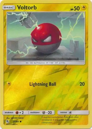 Voltorb 21/68 (Hidden Fates)  - Reverse Holofoil | Good Games Adelaide SA