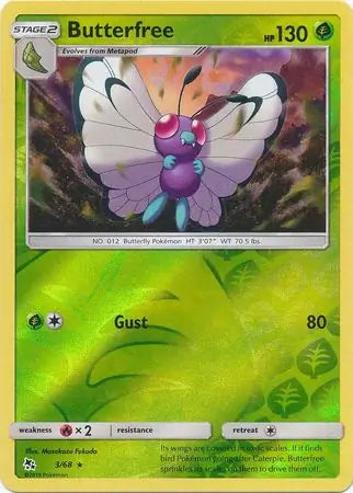 Butterfree 3/68 (Hidden Fates)  - Reverse Holofoil | Good Games Adelaide SA