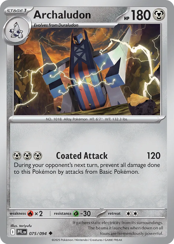 Archaludon 075/094 (ME02: Phantasmal Flames)  - Reverse Holofoil | Good Games Adelaide SA