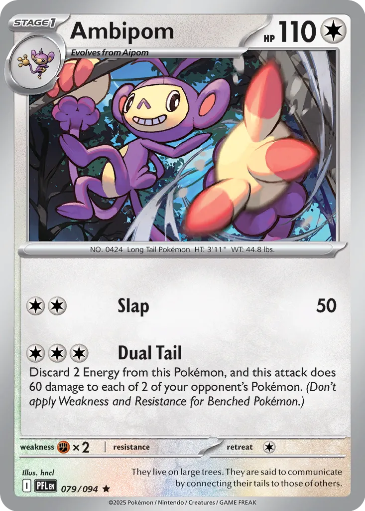Ambipom 079/094 (ME02: Phantasmal Flames)  - Reverse Holofoil | Good Games Adelaide SA