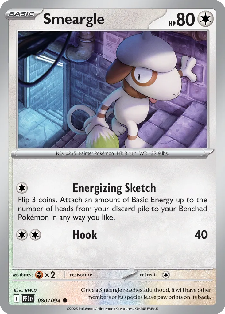 Smeargle 080/094 (ME02: Phantasmal Flames)  - Reverse Holofoil | Good Games Adelaide SA
