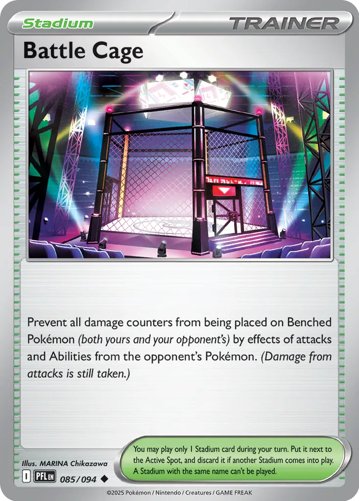 Battle Cage 085 094 085/094 (ME02: Phantasmal Flames)  - Reverse Holofoil | Good Games Adelaide SA